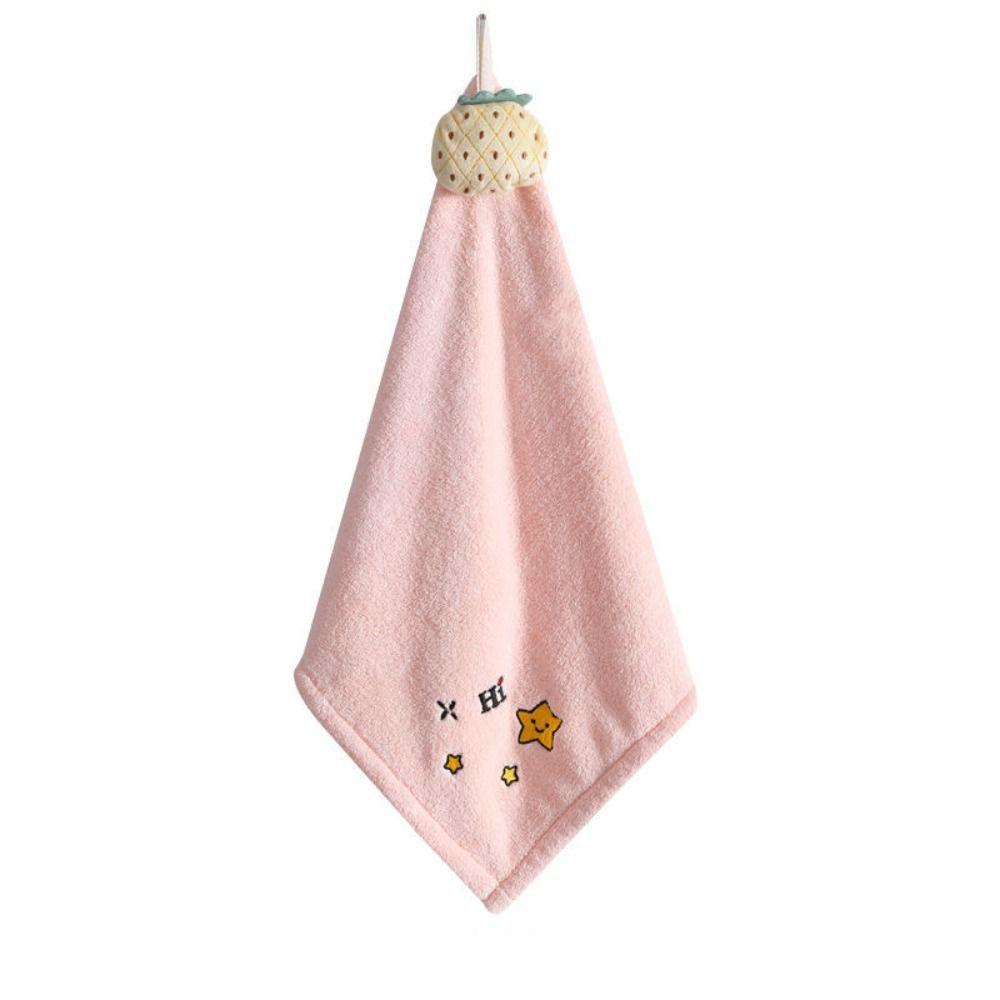 New Cartoon Animal Hanging Hand Towel Coral Velvet Thickening Wiping Towel Quick Dry Absorbent Towel Children