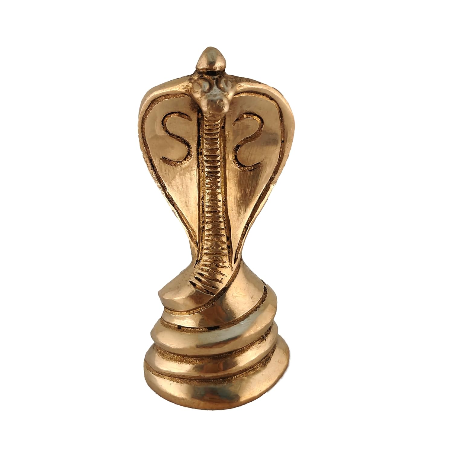 

Pure Brass Naag Devta Murti, Snake Idol Goga Maharaj Sheshnag Statue -3 Inches