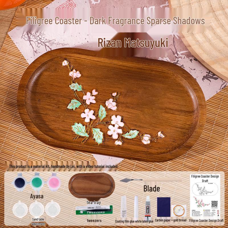 Children's Day Cloisonné Enamel Coaster DIY Kit - Chinese Style Tea Mat for Parent-Child Activities
