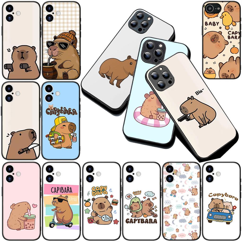 Cover for Apple iPhone 17 Pro XS Max Air 6 7 8 Plus 5 + SE 2022 SE2 16E 8+ Casing Phone Case Anime Wallpaper Capybaras Cartoon