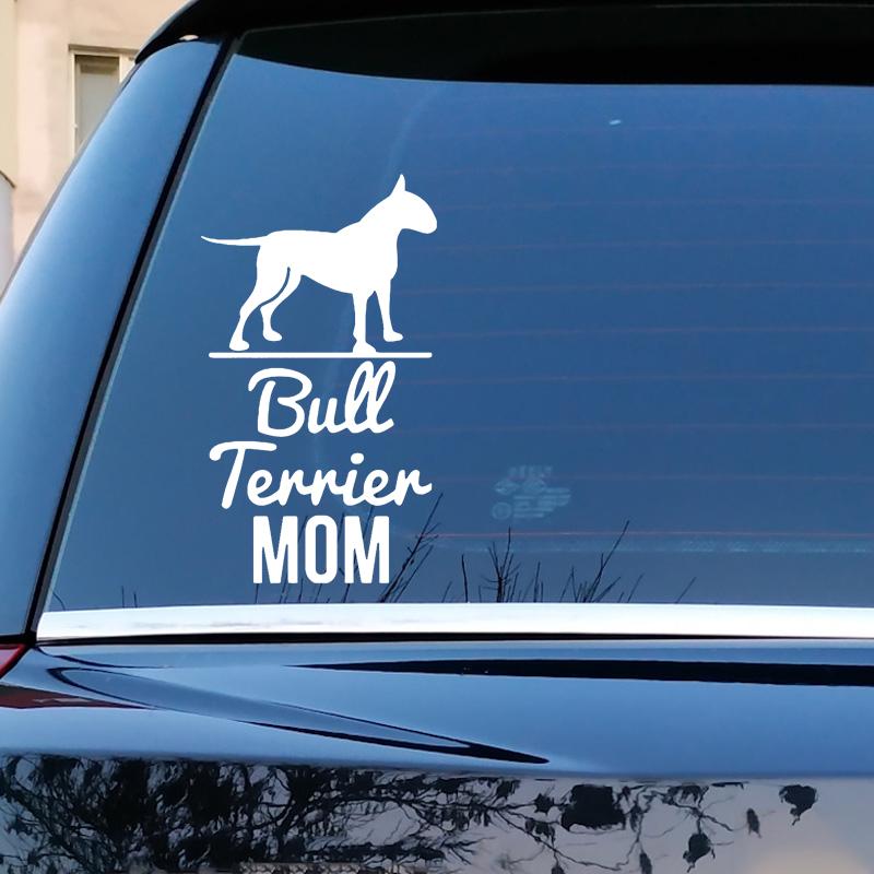 Bull Terrier Aufkleber 25cm - 3D Zerrissener Effekt Wasserfest & Reflektierend