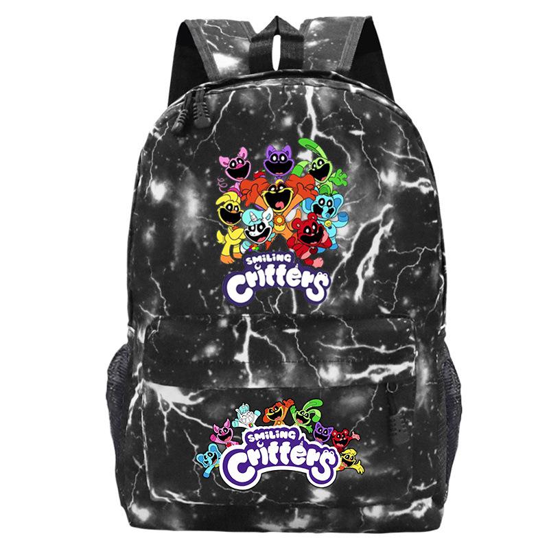 Smiling Critters Smiling Animals College Style Boys And Girls Junior High School Students School Bag Casual Backpack