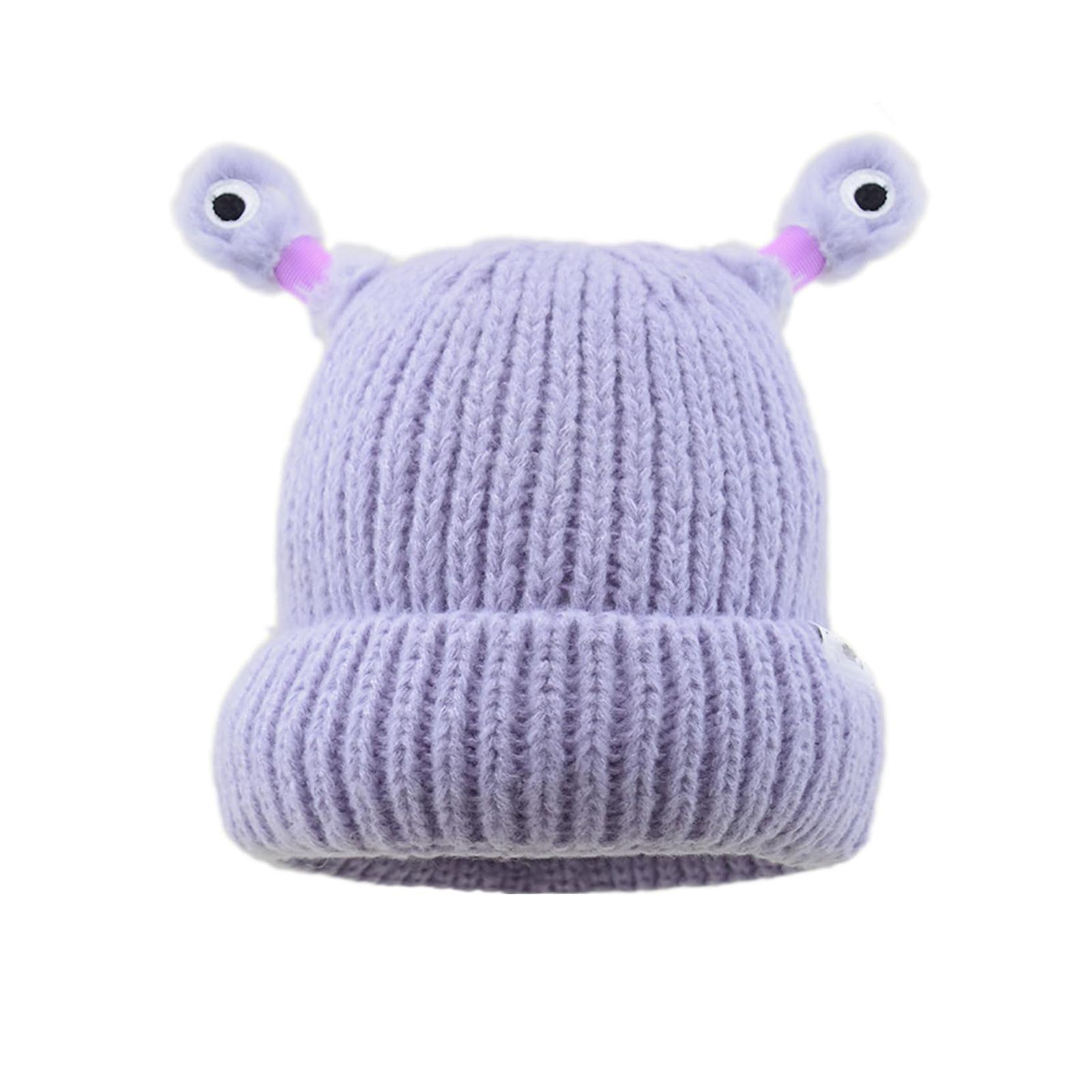 

Winter Light-up Antenna Baby Knitted Hat, Cute Cartoon Knitted Cap, Windproof Baby Hat For Children And Infants One Size