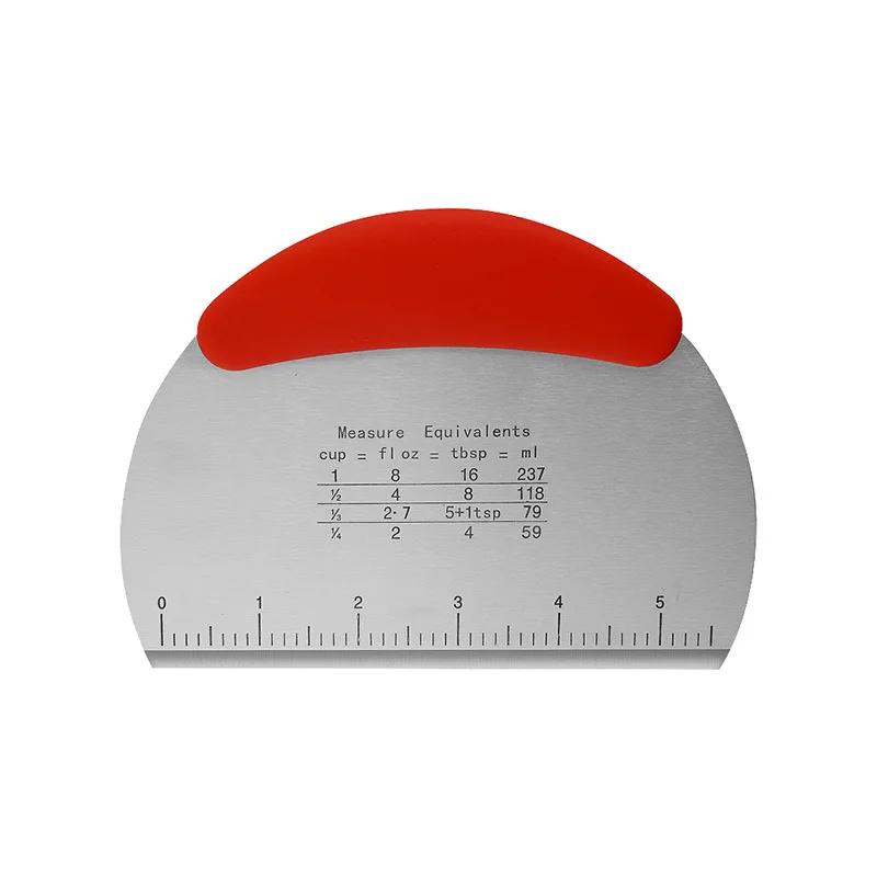 Dough Cutter Pastry Pizza Bread Dough Scraper Stainless Steel Kitchen Scraper Spatula Dough Knife Chopper Baking Accessories