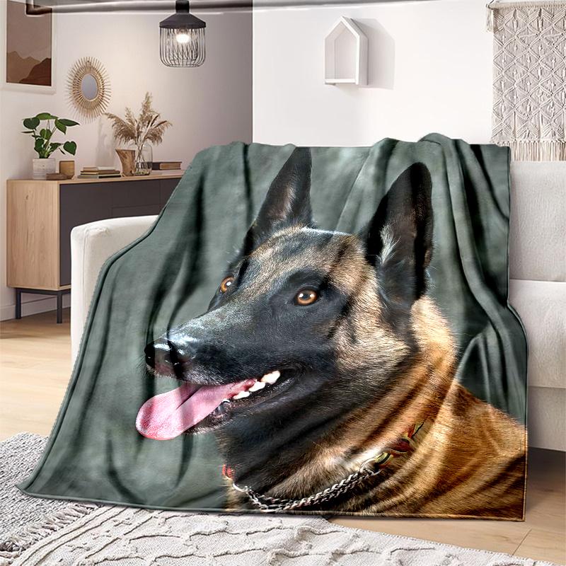 1PC Dog cute printed blanket, all season lightweight home office outdoor nap multifunctional blanket A9