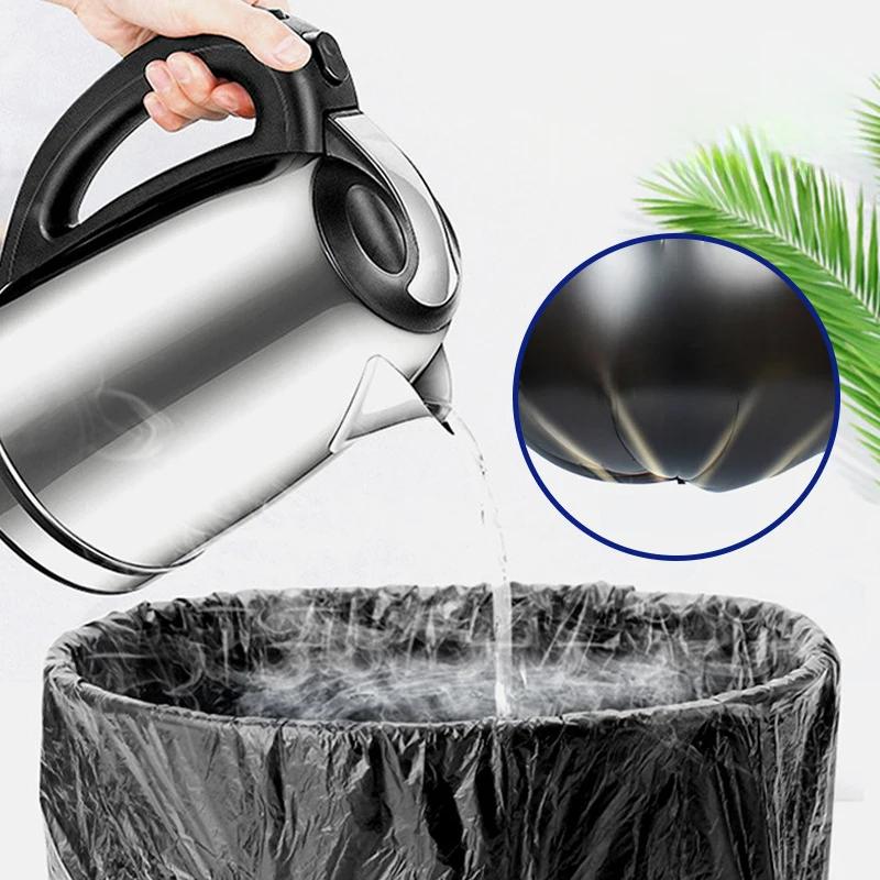 Disposable Flat-mouth Garbage Bag In Roll New Material Thickened And Strong Household Kitchen Bedroom Black Garbage Bag 45x55cm