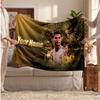 Coperta Personalizzata in Pile Cristiano Ronaldo con Logo Calcio, Testo Nome Personalizzato Morbida Calda Coperta da Divano per la Casa