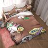 Kawaii Cartoon BROWN & FRIENDS Printed Bedding Set – Duvet Cover Set – A Luxurious Gift for Teen Girls, Suitable for Double/Sing