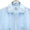 B.V.D 60s Vintage Check Pattern Short Sleeve Cotton Shirt S Light Blue Men's Used