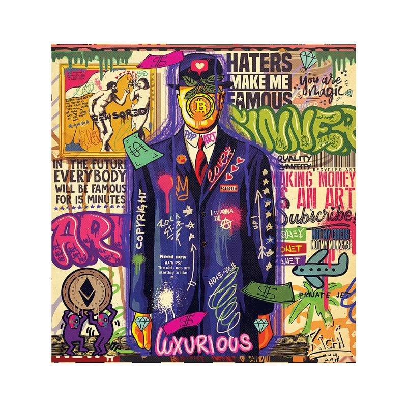 Abstract Graffiti Pop Art Astronauts David Sculpture Posters Canvas Painting Famous Wall Picture Room Home Decor Unframed