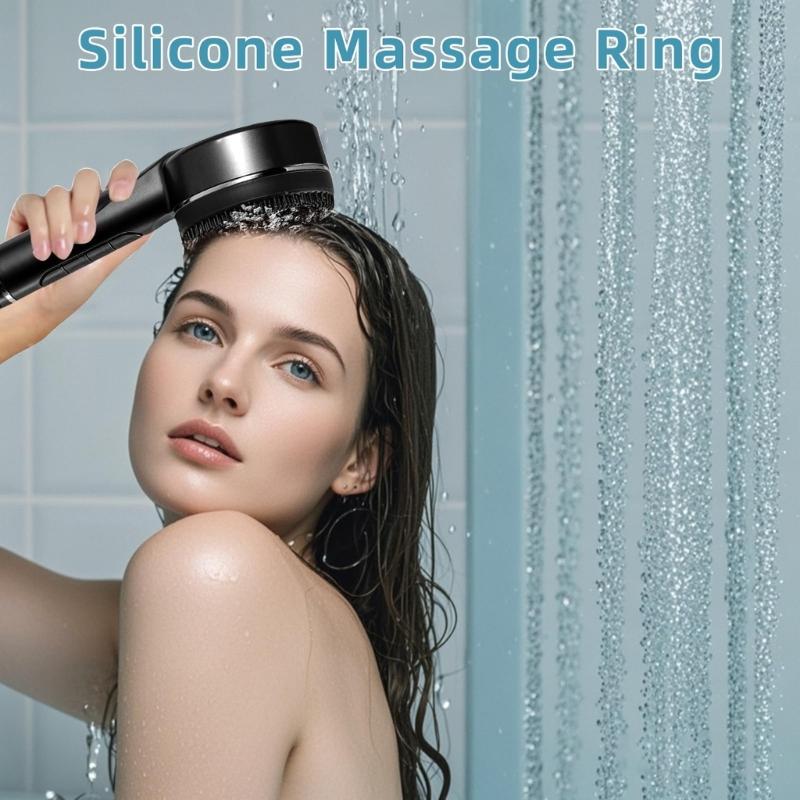 Water Saving High Pressure Filter Shower Head 4 Sprays Setting Massage Hand Showerhead For Enhanced Bath Experience