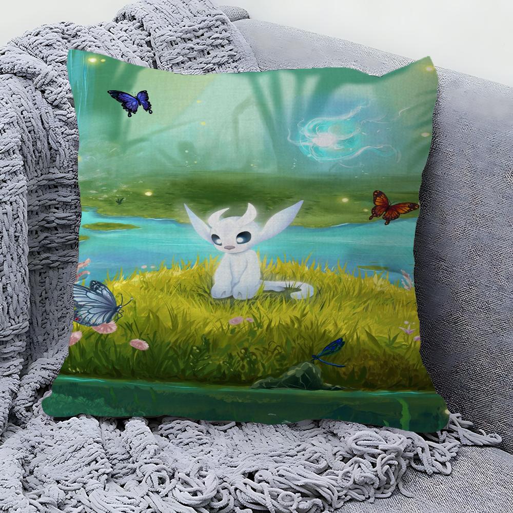 Ori And The Blind Forest Cushion Cover Inches Farmhouse Decor Home Throw Pillow Covers For Couch Decorations