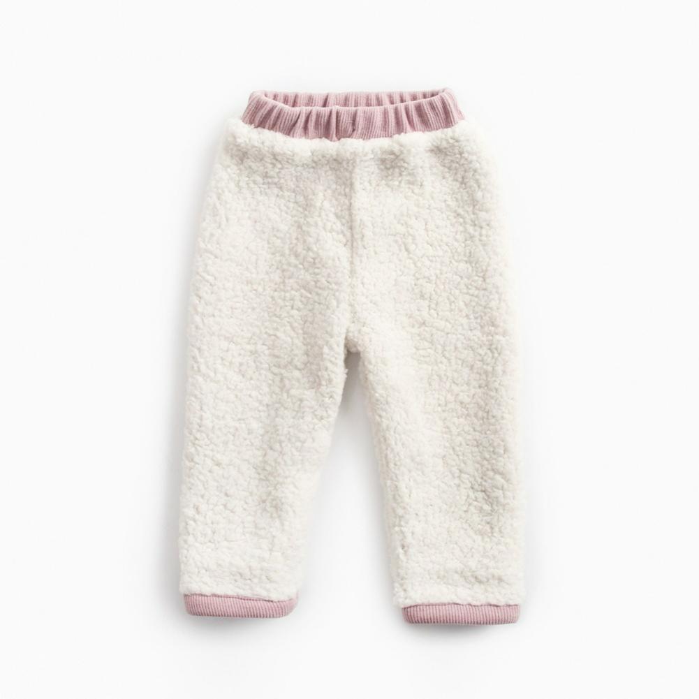 Baby Autumn and Winter Pit Trousers Plus Velvet Thickened Men's and Ladies's Children's Warm Trousers Lamb Velvet Baby Cotton Trousers Korean Version