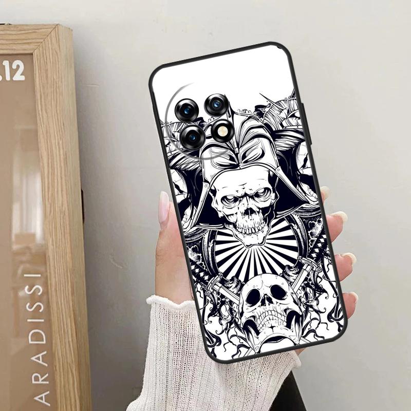 Samurai Mask Demon Case For OnePlus Nord CE 5 3 4 Lite N20 N30 OnePlus 13T 10T 8T 11 12 13 15 R 9 10 Pro Cover