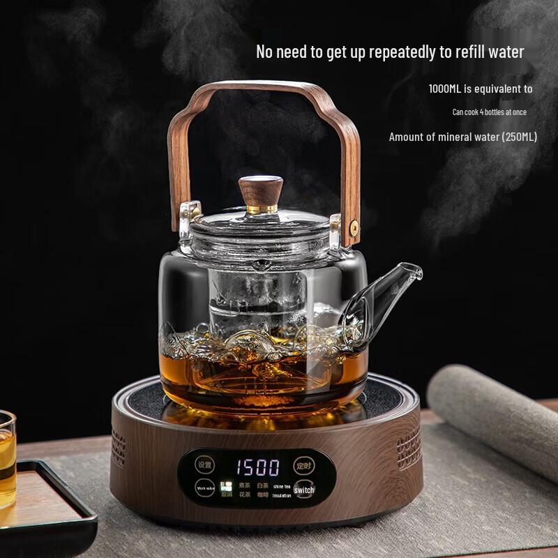 YIHUTEA Heat-Resistant Glass Teapot with Infuser