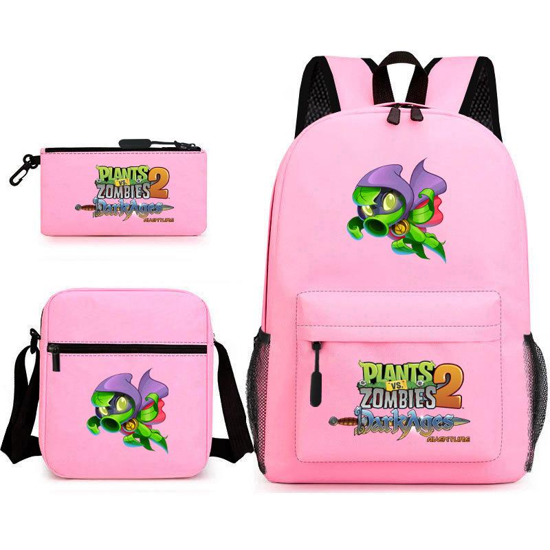 Umgebende Pflanzen vs. Zombies Teenager Schüler Schultasche Herren- und Damen-Freizeitrucksack Umhängetasche