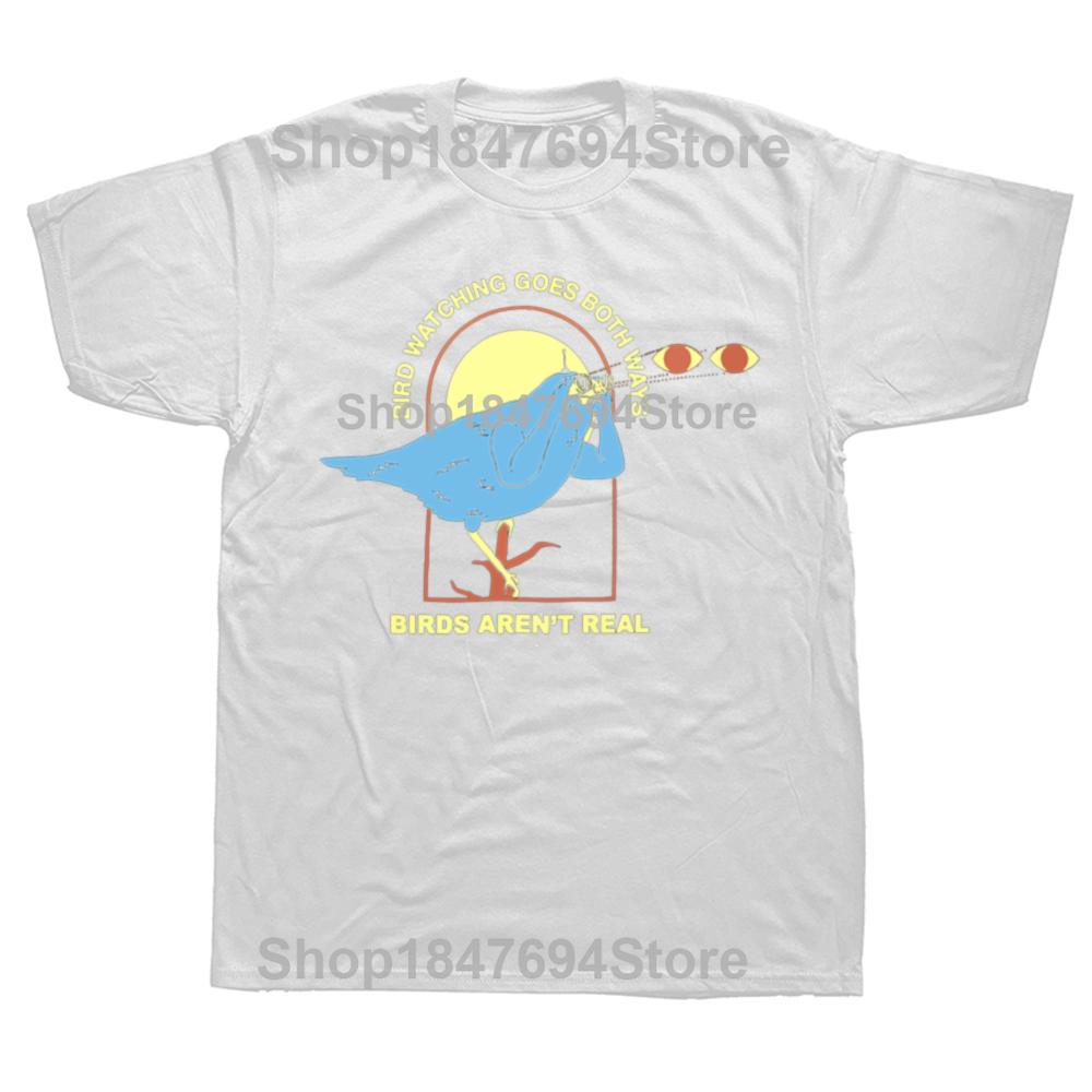 Funny Birdwatching Goes Both Ways Classic Birds Real T-Shirt Womens Men Tshirts Graphic Custom Aldult Teen Unisex Xs-Xl Gift