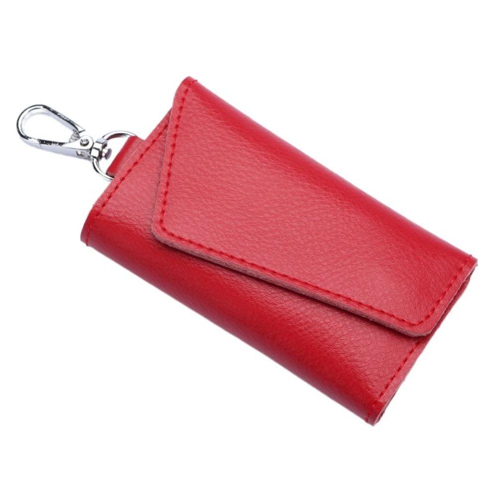 Mini Card Bag Genuine Leather Keychain Housekeeper Car Key Wallet  Men Women