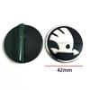 Car Sticker 42mm Car Interior for SKODA Kodiaq Yeti Rapid Spaceback Fabia 1 2 Karoq Octavia A5 RS Superb Steering Wheel Emblem S