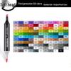 Fakale 3rd Gen Soft Tip Anime Double-Ended Marker Pen Set - 480 Colors, Alcohol-Based