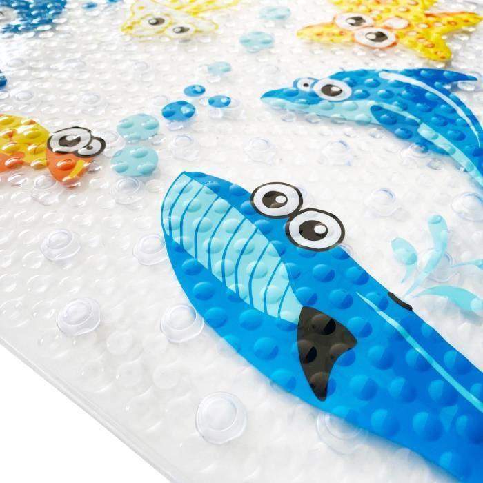 Tapis De Bain - THERMOBABY - Antidérapant - Motifs D'animaux Marins