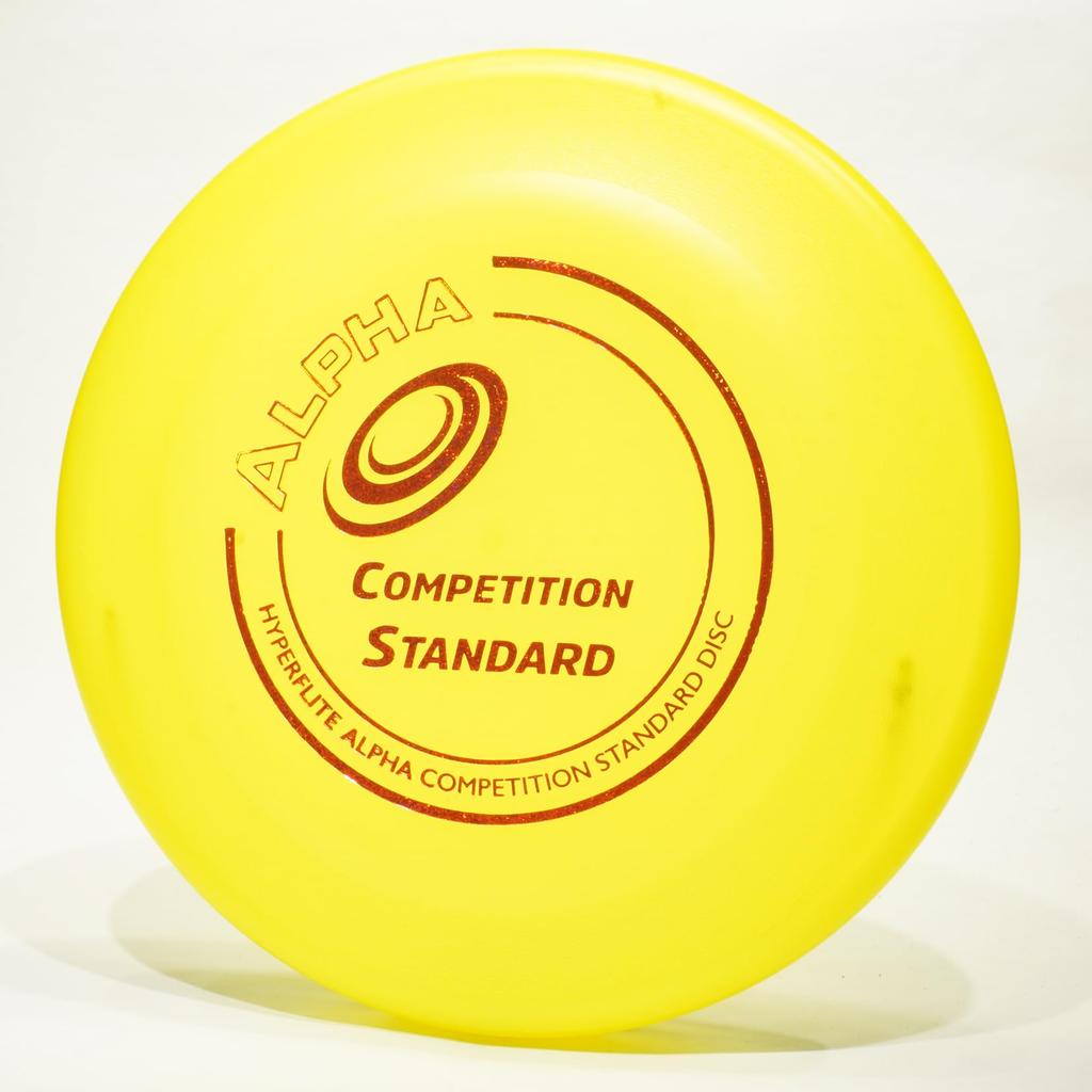 Hyperflite Hyperflight Frisbee Flying Disc Flyer for Good Flying Competition Made In the USA [CS/Competition Standard] (Alpha 25.4cm, Yellow)
