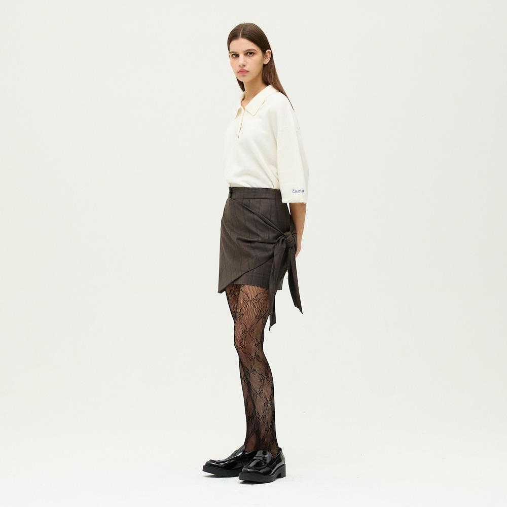 Ibiem Diagonal Wrap Tie Skirt Emq1Wsk020