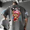 2026 New Unisex Cotton T-shirt ONE PIECE Tony Tony Chopper 2026 Summer Harajuku Anime Printed Large Loose Parent Short Sleeve