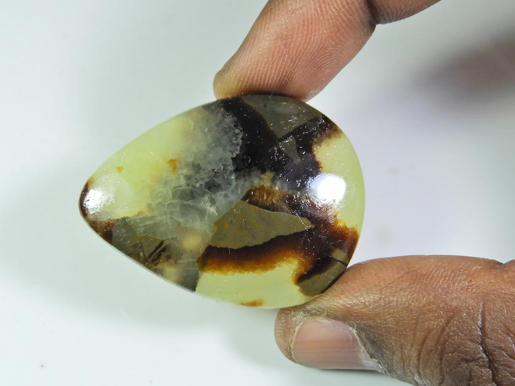 AA++ Natural Yellow Septarian Designer Oval Cabochon Loose Gemstone 31X41MM ET-49
