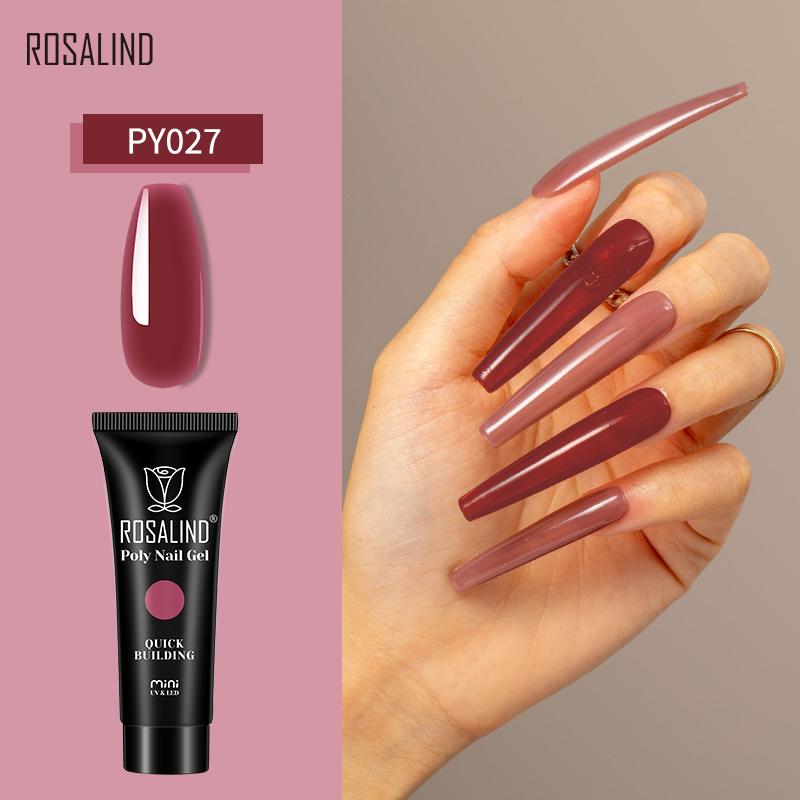 ROSALIND 10/15ML Poly Nail Gel Semipermanent UV Crystal Acrylic Liquid Finger Extension Hybrid Varnish Base Top Coat Poly Nail Gel