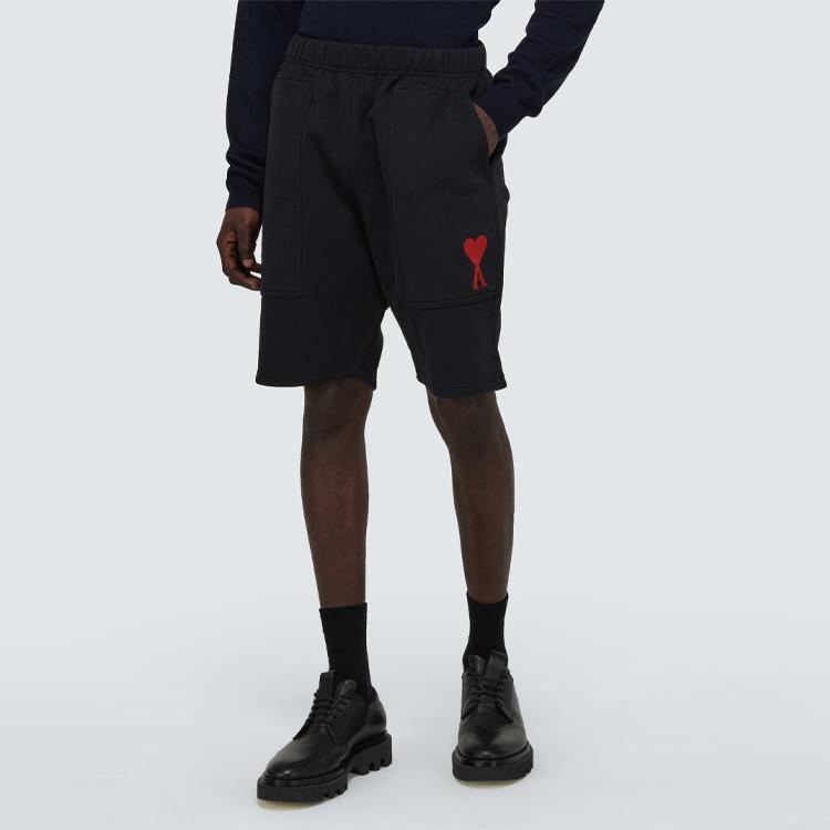 Amiparis Ss21 Pattern Printed Loose Sports Shorts Men shorts Black SPEE21HJ328-001