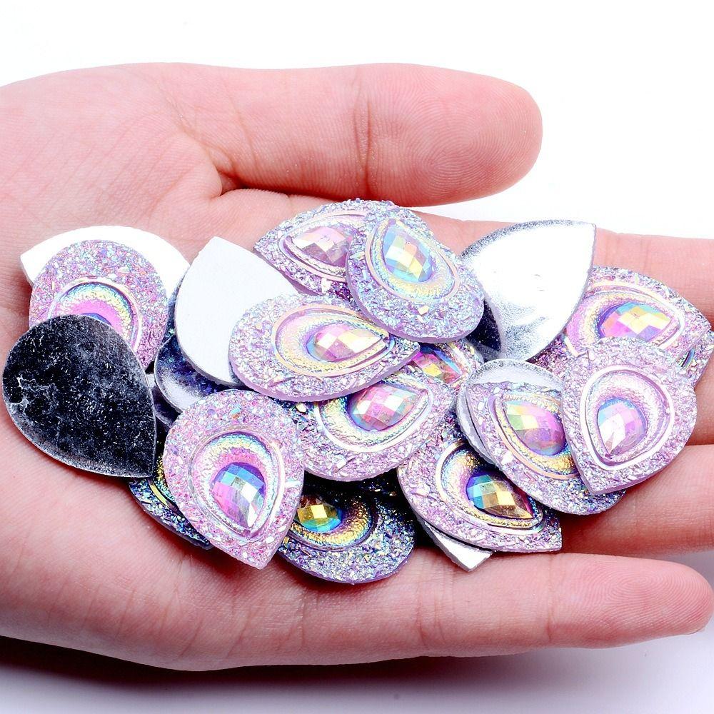 DIY Flatback Phone Shell Decoration Rhinestone Ornament Resin Stone AB Crystal Jewelry Accessorie