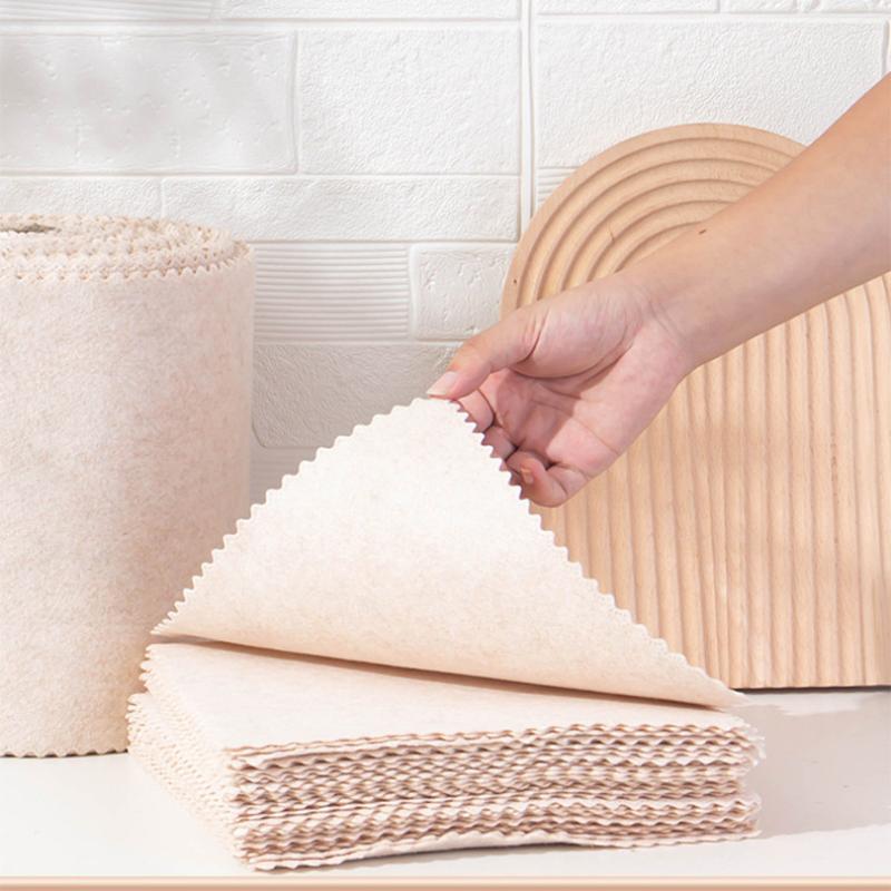 5pcs Plant Fiber Kitchen Rags, Household Super Absorbent Cleaning Cloths, Oil-free Cleaning Scouring Pads
