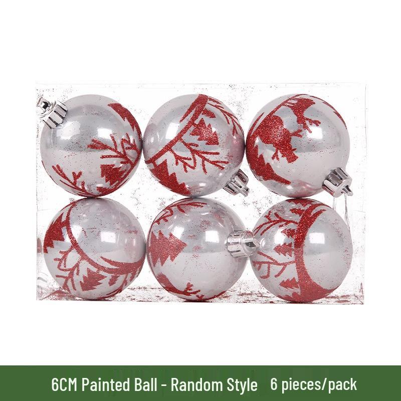 Red Christmas Balls 3-10cm: Electroplated Plastic Tree Ornaments for Festive Atmosphere