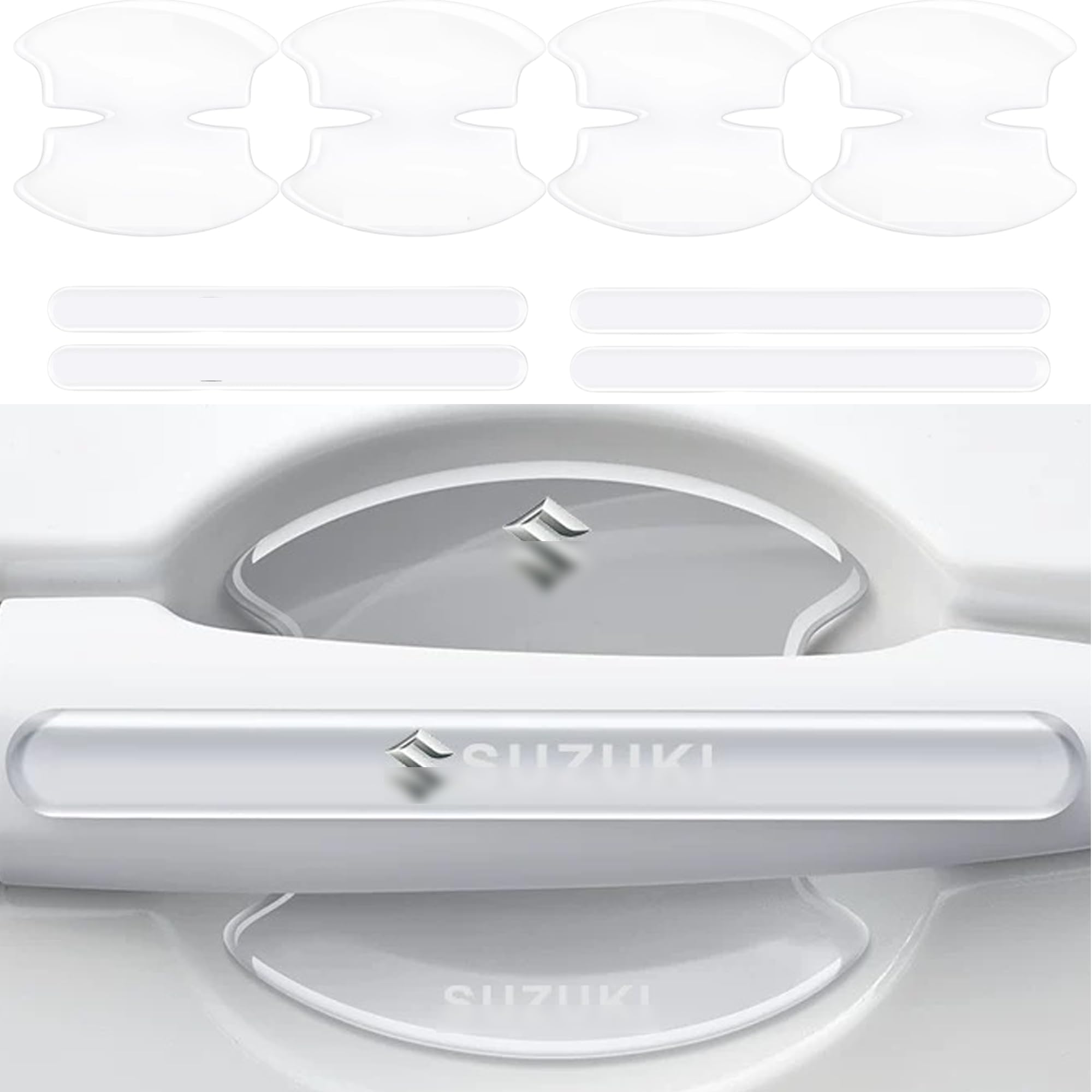 

DEVENTORZ Fit Suzuki Door Handle Protectors 8 Pcs Door Handle Protective Film Car Sticker Fits Suzuki