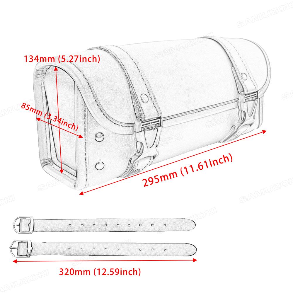 Retro Motorcycle Saddle Bags Black/Brown Leather Motorbike Side Tool Tail Bag PU Luggage Borsello Moto for Harley Universal