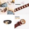 Stylish Metal Hollow Women's Belt For Students Fashionable Casual Denim Accessory