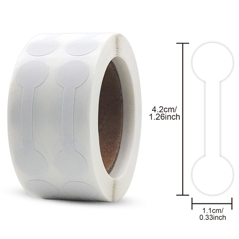 500 шт./рулон Крафт-бумажные ценовые наклейки для малого бизнеса, Бирки для цен на ювелирные изделия, Самоклеящиеся белые пустые наклейки для одежды, колец