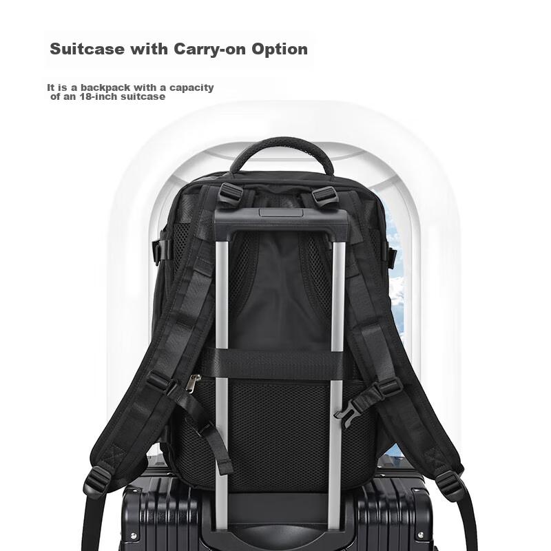 Landcase Large Capacity Travel Backpack, Laptop Bag, Luggage Bag, Shoulder Bag, Black