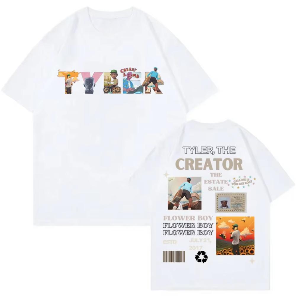 Трендова футболка з графікою музичного альбому репера Tyler The Creator для чоловіків і жінок, модна футболка з принтом у стилі хіп-хоп, бавовняна футболка, одяг