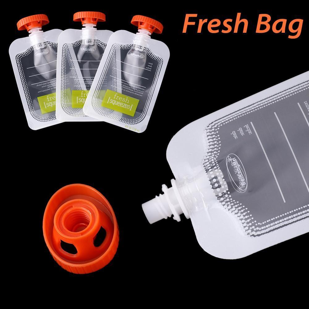 10PCS Stand Up Smell-proof Reusable Food Supplement Package PC Plastic Fresh Bag Storage Pouch