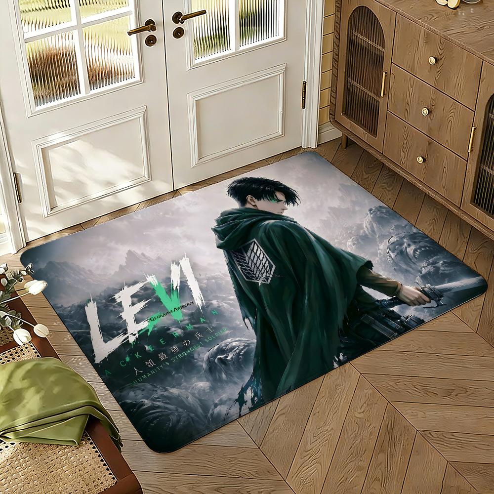 Attack-on-Titans Anime Floor Mat Soft Thickened Absorbent Non-Slip Bedroom Living Room Door Mat Home Decor Flannel Rugs