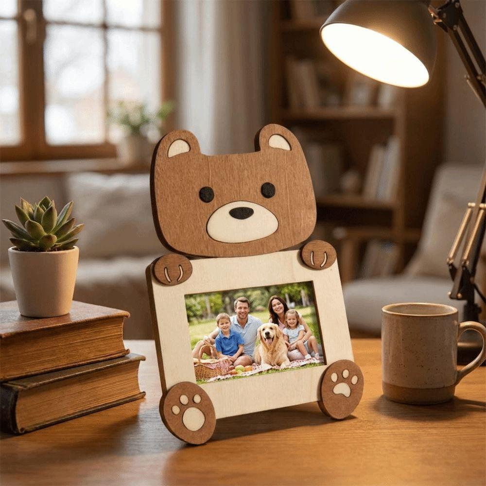 Cute Pet Keepsake Frame Handmade Wooden Photo Frame Creative Picture Display Stand Home Decoration