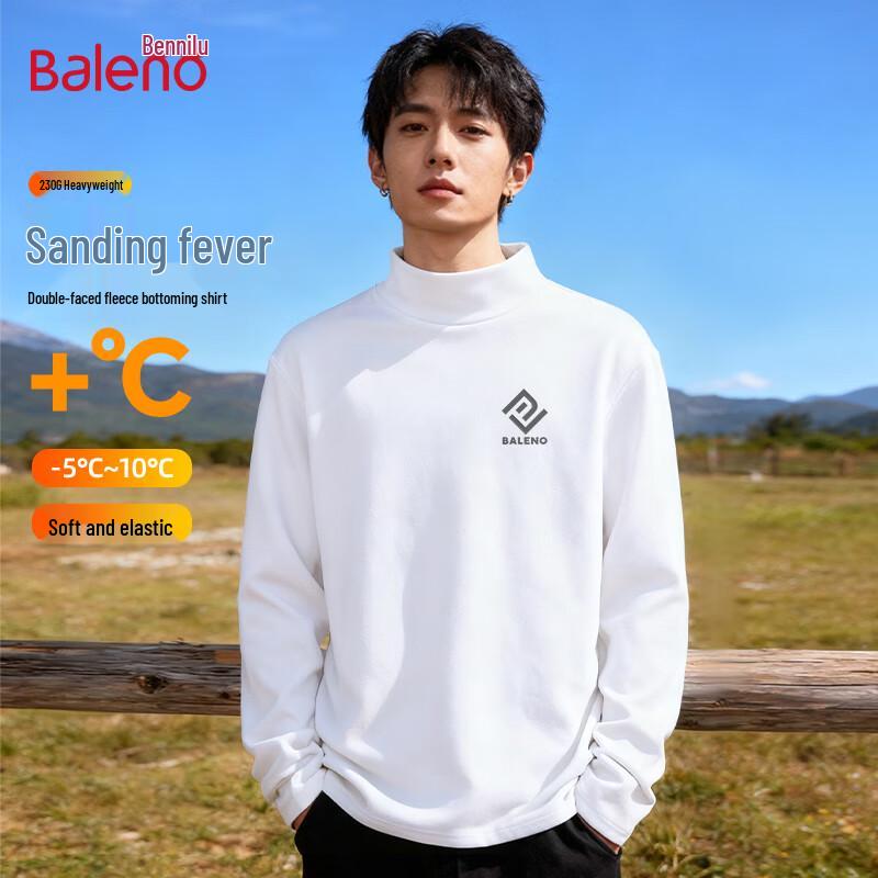 Baleno Men s Thermal Fleece Mock Neck Long Sleeve T-Shirt 4XL