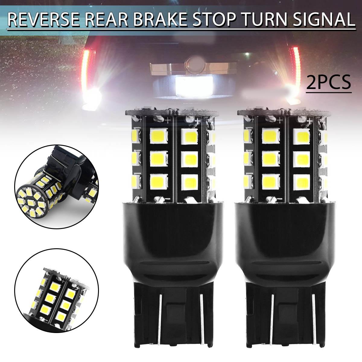 

PDTO 2 шт. 7443 33SMD светодиодный обратный задний тормоз стоп сигнал поворота DRL лампочка 6000K