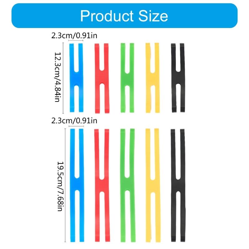 10 st Elastiska H-band för Bokbindning, Konstprojekt & Utomhusbruk, Silikon Gummiband H-band i Flera Färger, 2 Storlekar