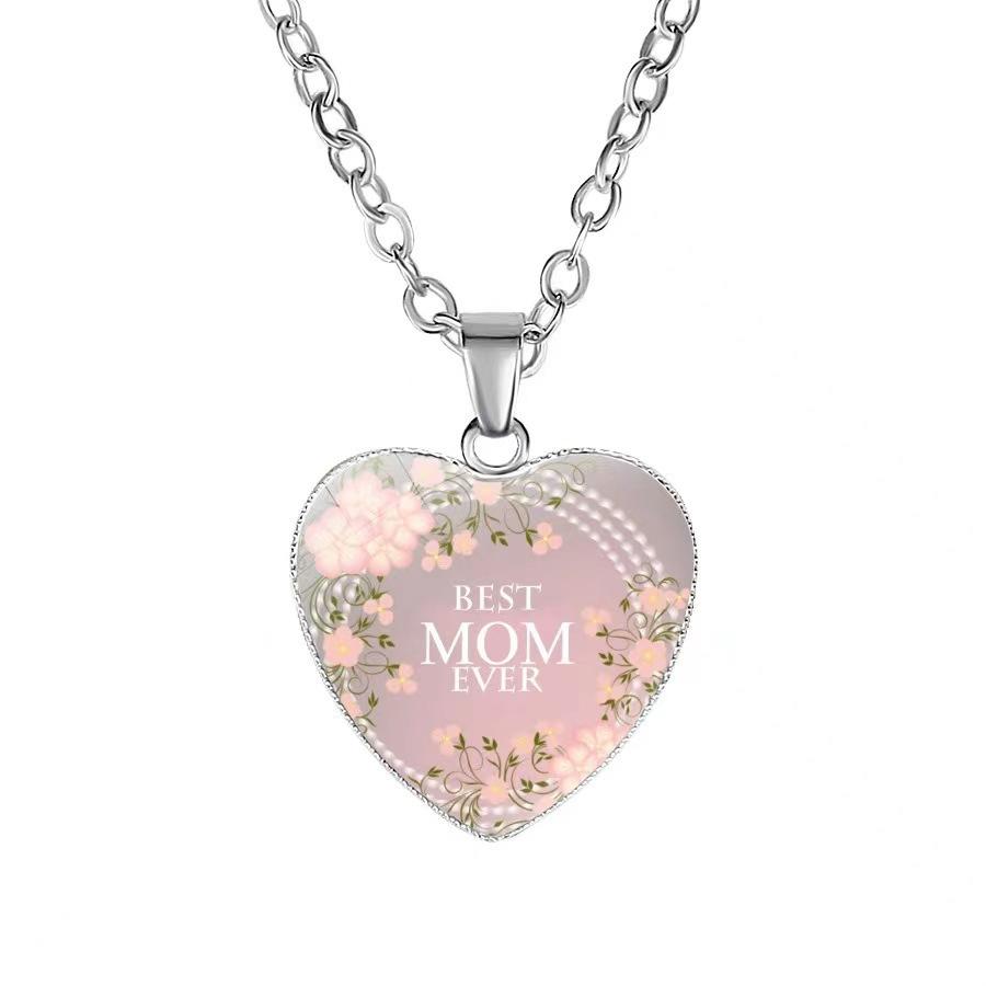 Accessories Mom's Love MOM Heart Pendant Simple Holiday Gift Fashion Versatile Necklace Women