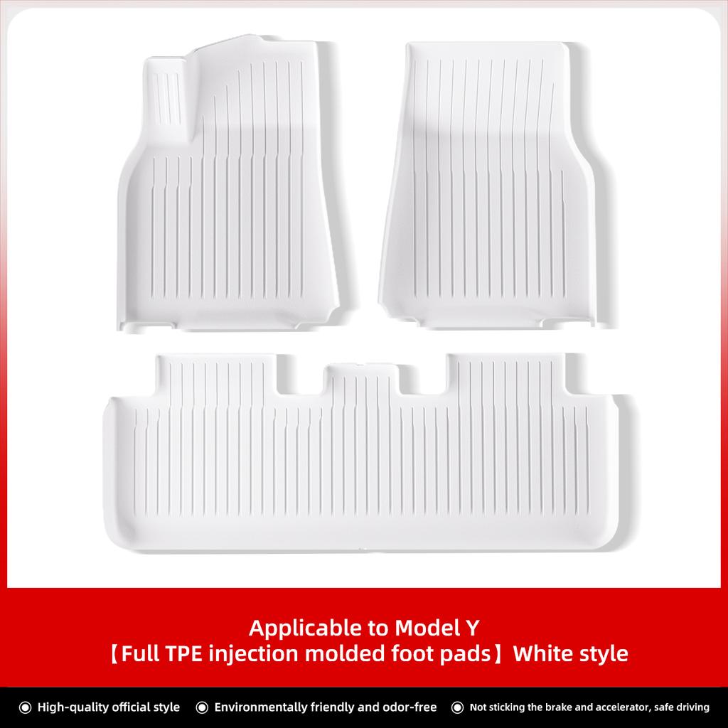 LUCKEASY For Tesla Model 3 Model Y TPE Waterproof Wear-resistant Foot Pad Car Modification Accessories Front And Rear Trunk Mat