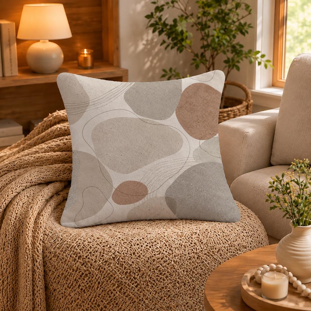 Nordic Natural Texture Cushion Cover Shortplush Cushion Cover Pillowcase Suitable For Sofas Bedrooms And Home Decor