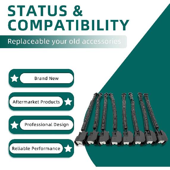 AUTOKAY Injector Adapters Compatible With LQ4 LQ9 4.8 5.3 6.0 Delphi Wire Harness To LS2 LS3 LS7 EV6